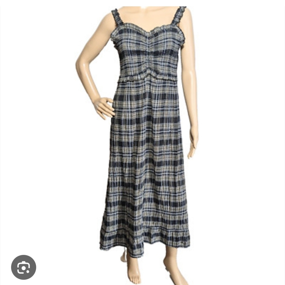 Plaid Sleeveless Maxi Dress Koko + Mason Size Small